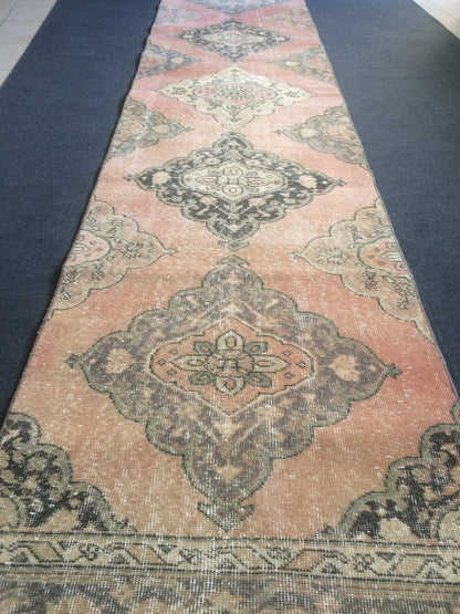13 X 2.8 Turkish Runner Rug Vintage Runner Rug Oushak Runner Rug  Hallway Runner Rug Kitchen Runner Rug Wool Runner Rug Wool Oushak Rug