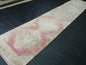 Distressed Antique Runner Rug 2.7 x 13.6 Turkish Vintage Runner Rug