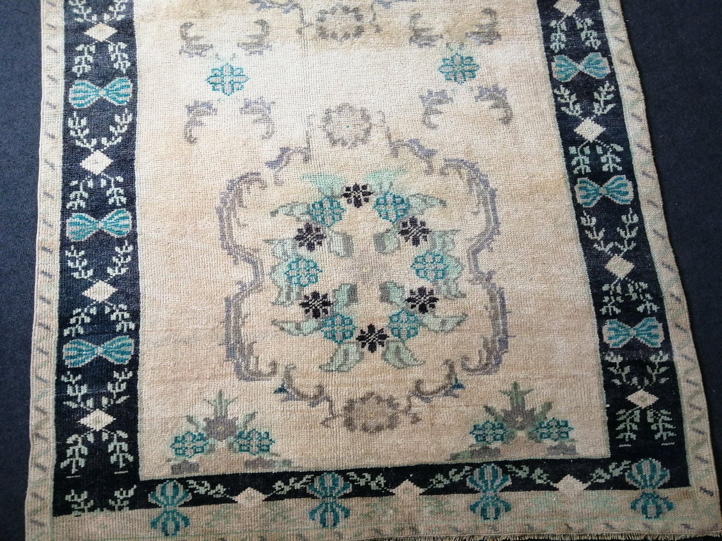 12.2 x 4.6 ft Oushak Runner Rug Turkish Runner Rug Vintage Runner Rug Hallway Runner Rug Kitchen Runner Rug Wool Runner Rug High Pile Rug