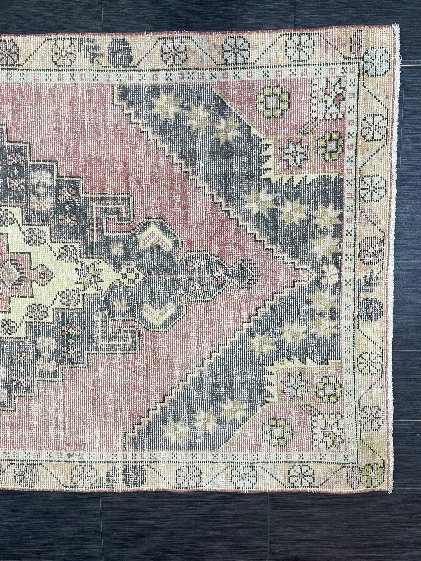 Turkish Muted 4.3 x 8 Rug, Oriental Rug, Large Area Rug, Distressed Vintage Rug, Oushak Rug, Muted Rug Hand Knotted Rug, Handmade Rugs