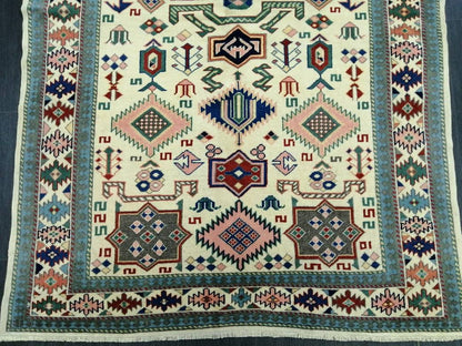Quality Hand Made Rug  6.9 x 5 Vintage Rug Oushak Rug, Bohemian Rug, Rug Runner, Turkish Rug, Farmhouse Rug,  Wool rug