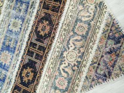 Patchwork Rugs, Hand Made Rug, Oushak Rug, Rustic Rug, Bohemian Rug, Rug Runner, Turkish Rug, Farmhouse Rug, Vintage Rug, Wool rug