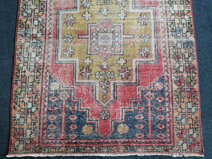 8.8 X 4 VINTAGE Rugs, Hand Made Rug, Oushak Rug, Rustic Rug, Bohemian Rug, Rug Runner, Turkish Rug, Farmhouse Rug, Vintage Rug, Wool rug