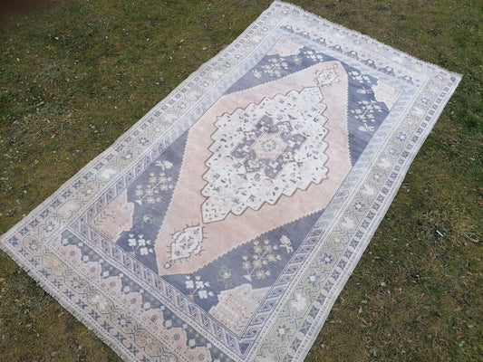 9'8x5'8 turkish rug, vintage rug, oushak rug, vintage oushak rug,decorative turkish rug, bohemian rug, traditional turkish decor