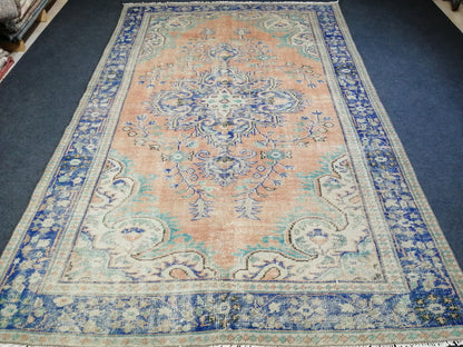 6.2 x 9.7 OUSHAK RUG TURKISH Oushak Rug Vintage Persian Rug Vintage Oriental Rug Wool Oushak Rug Hand Made Rugs Vintage Turkish Rug