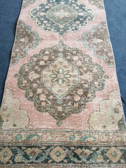 11.10 x 2.5 Oushak Runner Rug Turkish Runner Rug Vintage Runner Rug Hallway Runner Rug Kitchen Runner Rug Wool Runner Rug Wool Oushak Rug