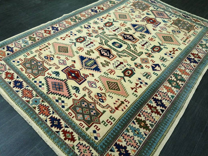 Quality Hand Made Rug  6.9 x 5 Vintage Rug Oushak Rug, Bohemian Rug, Rug Runner, Turkish Rug, Farmhouse Rug,  Wool rug