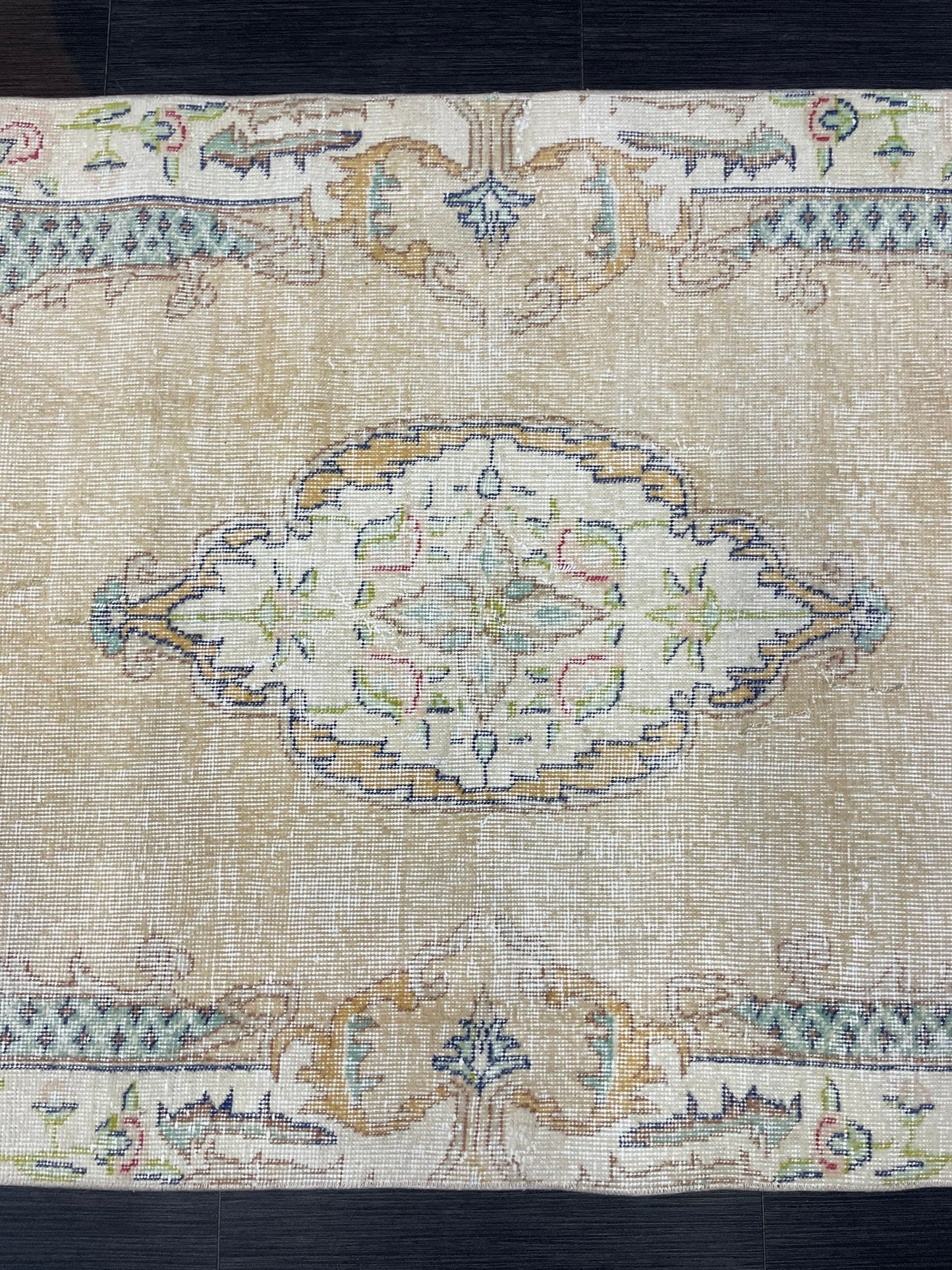 Persian Rug, Turkish 3.7 x 7 Rug, Vintage Rug, Hallway Rug, Kitchen Rug, Wool Rug, Oushak Rug, Handmade Rug, Hand Knotted Rugs