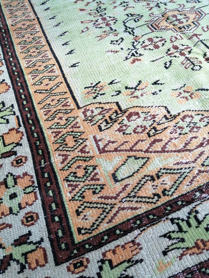 9.3 x 6 Turkish Rug, Oushak Rug, Oushak Rugs, Wool Oushak Rug, Oushak Runner Rugs, Runner Rug, Vintage Rug, Hand Made Rug  Oriental Rug