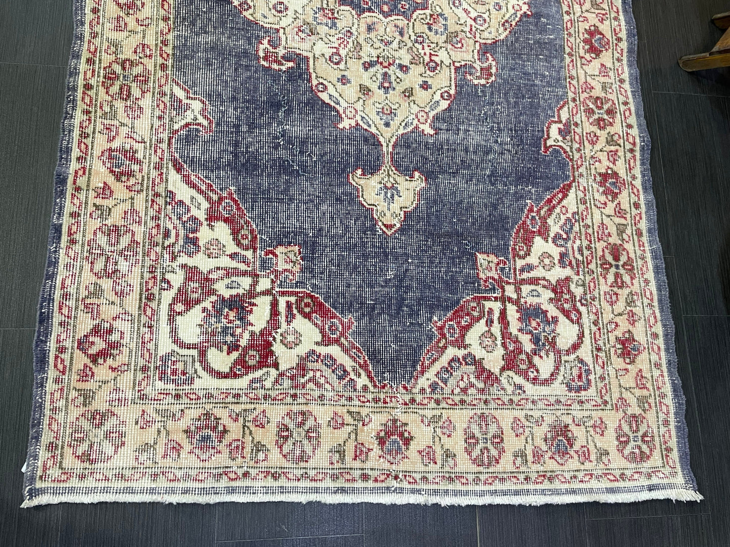 Persian Rug, Turkish Rug, Antique 4x7 Rug, Neutral Rug, Oushak Rug, Hand knotted Rug, Distressed Rug, Vintage Rug, Handmade Rug, woven rug.