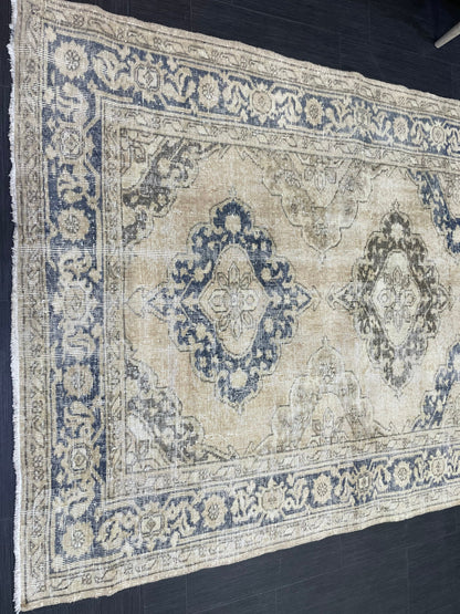 Muted Oushak Runner Rug, Muted Vintage 4.8 x 11.7 Runner Rug, Hallway Runner Rug, Kitchen Runner Rug Wool Runner Rug, Handmade Runner Rug