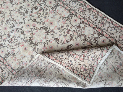 4 x 7 Vintage  Turkish Rugs Muted Vintage Oushak Rugs  Turkish  Rug, Boho Rug, Oushak Rug, Wool Rugs, Shabbychic Rug, Farmhouse Rugs