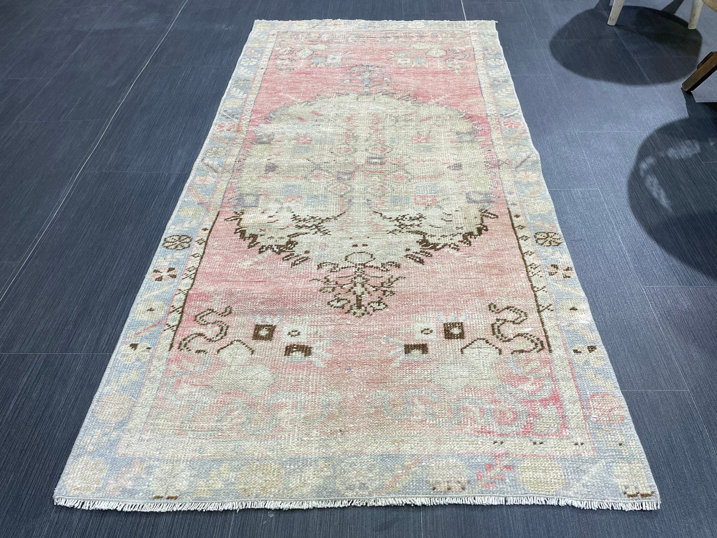 Antique Rug, Vintage 2.8 x 5 Rug, Turkish Wool Rug, Oushak Rug, Hand Knotted Rug, Persian Rug, Handmade Rug
