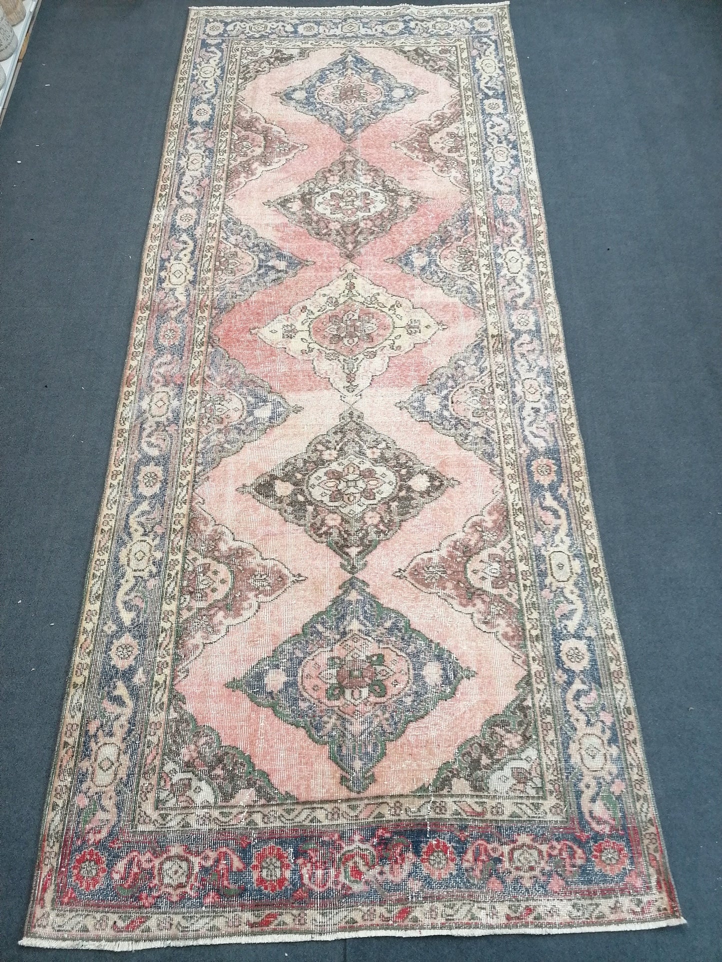 Vıntage runner rug, turkısh runner, anatolian runner 11x4'8 feet, hand made runner rug