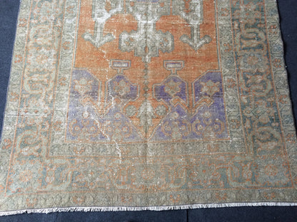 5 x 8.6 OUSHAK RUG TURKISH Oriental Rug Vintage Oushak Rug Vintage Persian Wool Rug Hand Made Rugs Vintage Turkish Rug Discounted Rugs