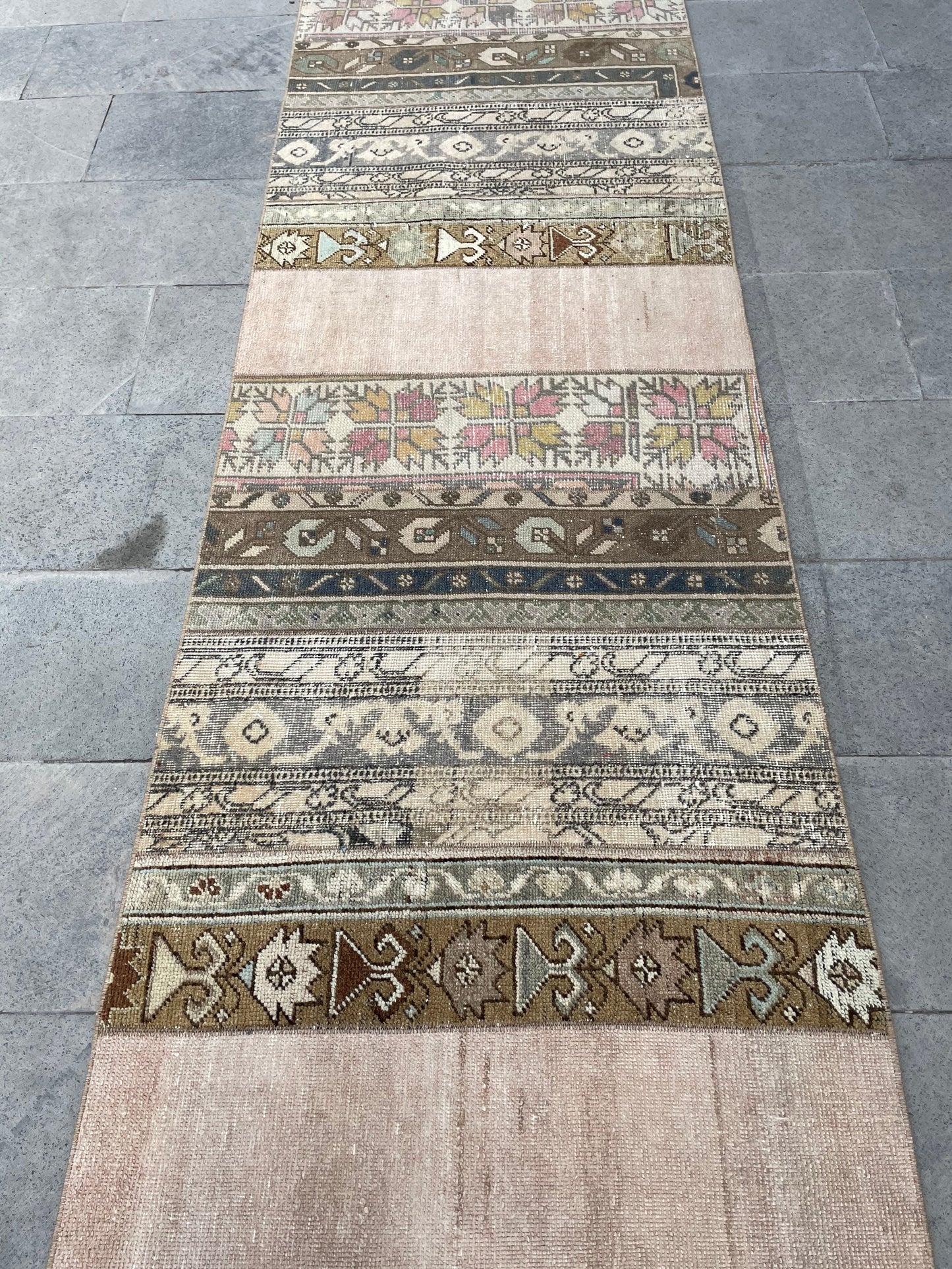 Extra Long Turkish Runner Very Long Patchwork Runner Rug 2.8 x 17.2 ft Vintage Runner Rug Oushak XL Oriental Runner Rug Staircase Runner rug