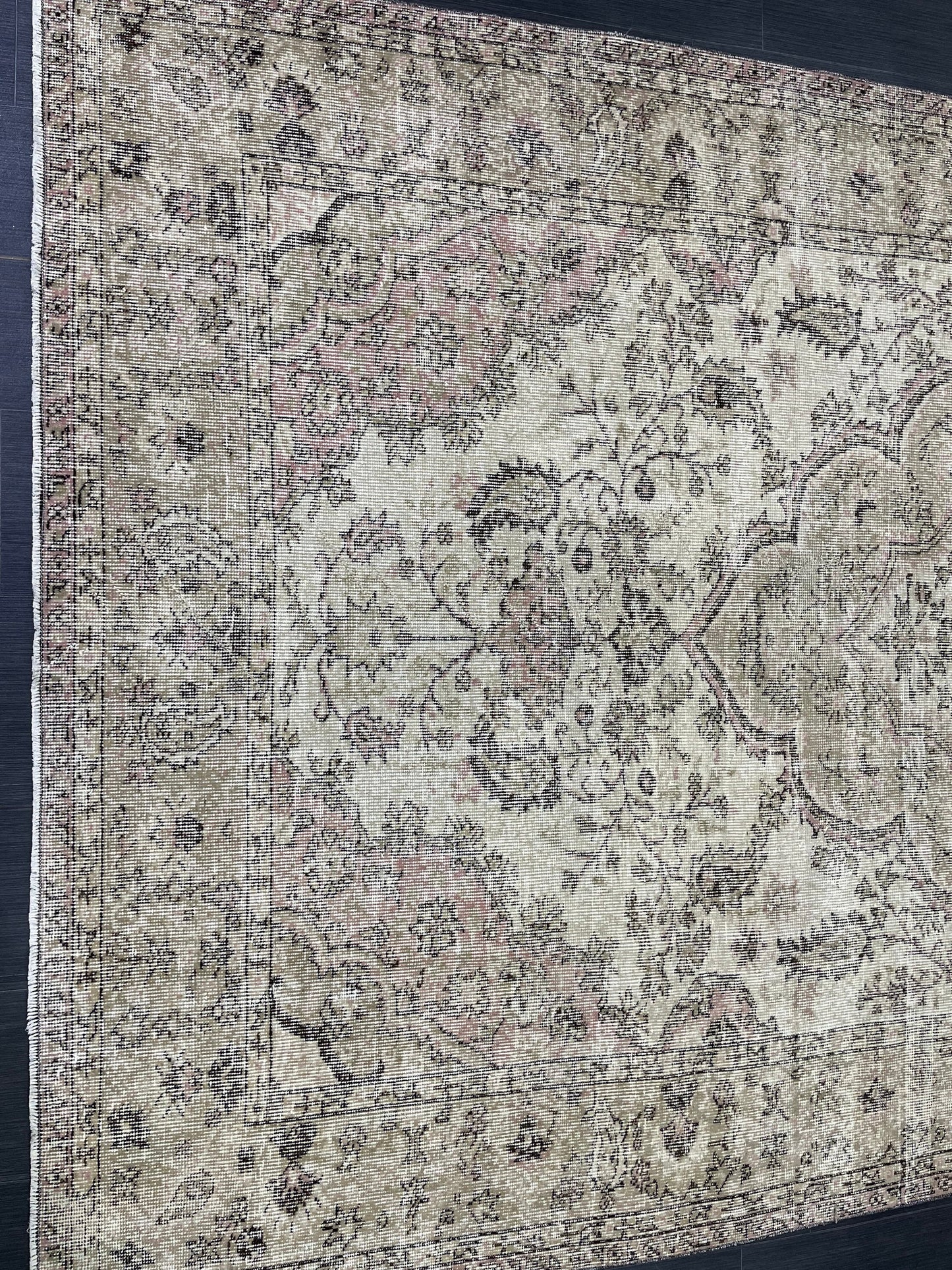 Large Handmade 6.2 x 9.7 RUG TURKISH Oushak Rug Vintage Hand Knotted Muted Rug Distressed Rug Persian Rugs Vintage Turkish Rug Oriental Rug