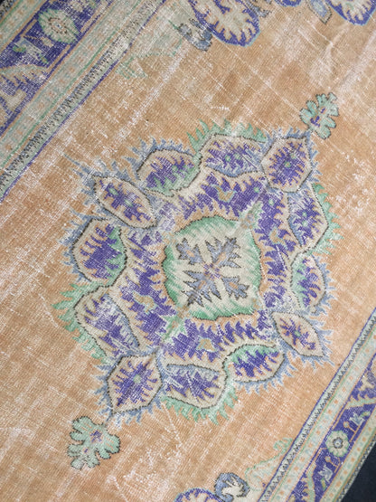 6.2 x 10 Large Area OUSHAK RUG TURKISH Oushak Rug Vintage Rug Vintage Runner Rug Wool 6 by 10 Rug Hand Made Rugs Vintage Turkish Rug