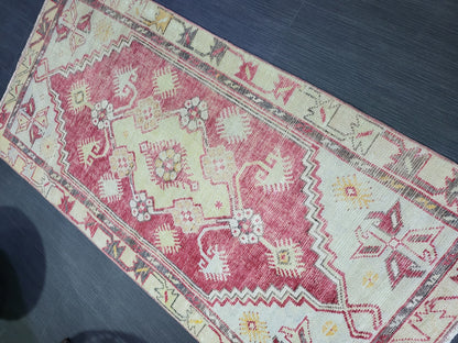Handmade Rug, Oushak Rug, 2.5 x 5 Rug, Antique Rug, Turkish Rug, Farmhouse Rug, Vintage Rug, Wool Persian rug