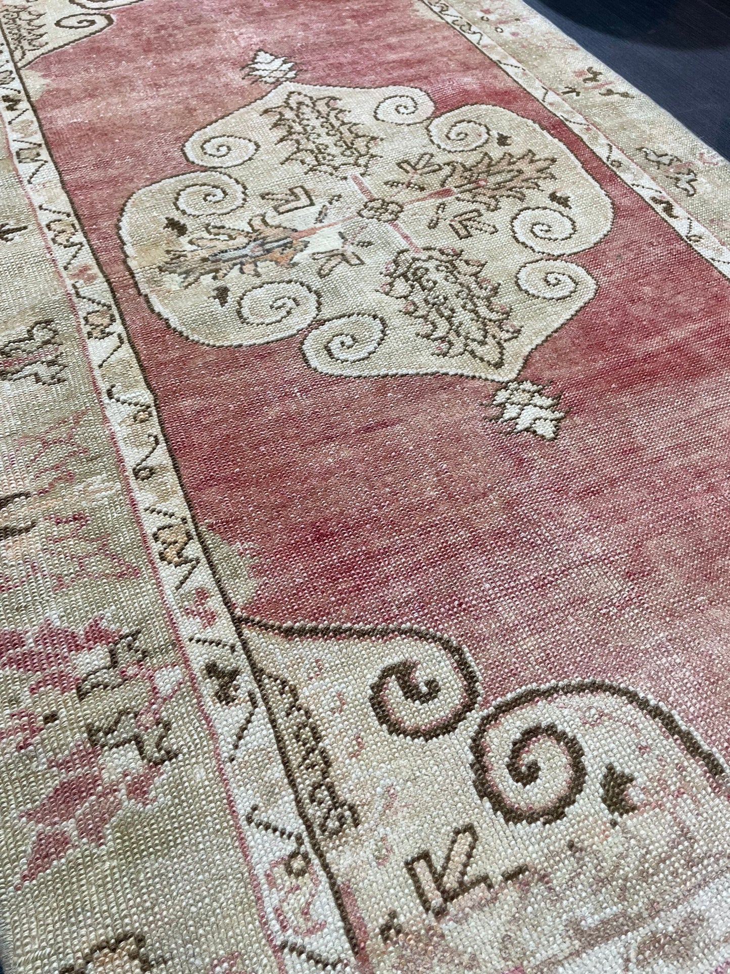 Handmade Rug, Antique Rug, Vintage 2.8 x 5 Rug, Turkish Wool Rug, Oushak Rug, Hand Knotted Rug, Persian Rug,