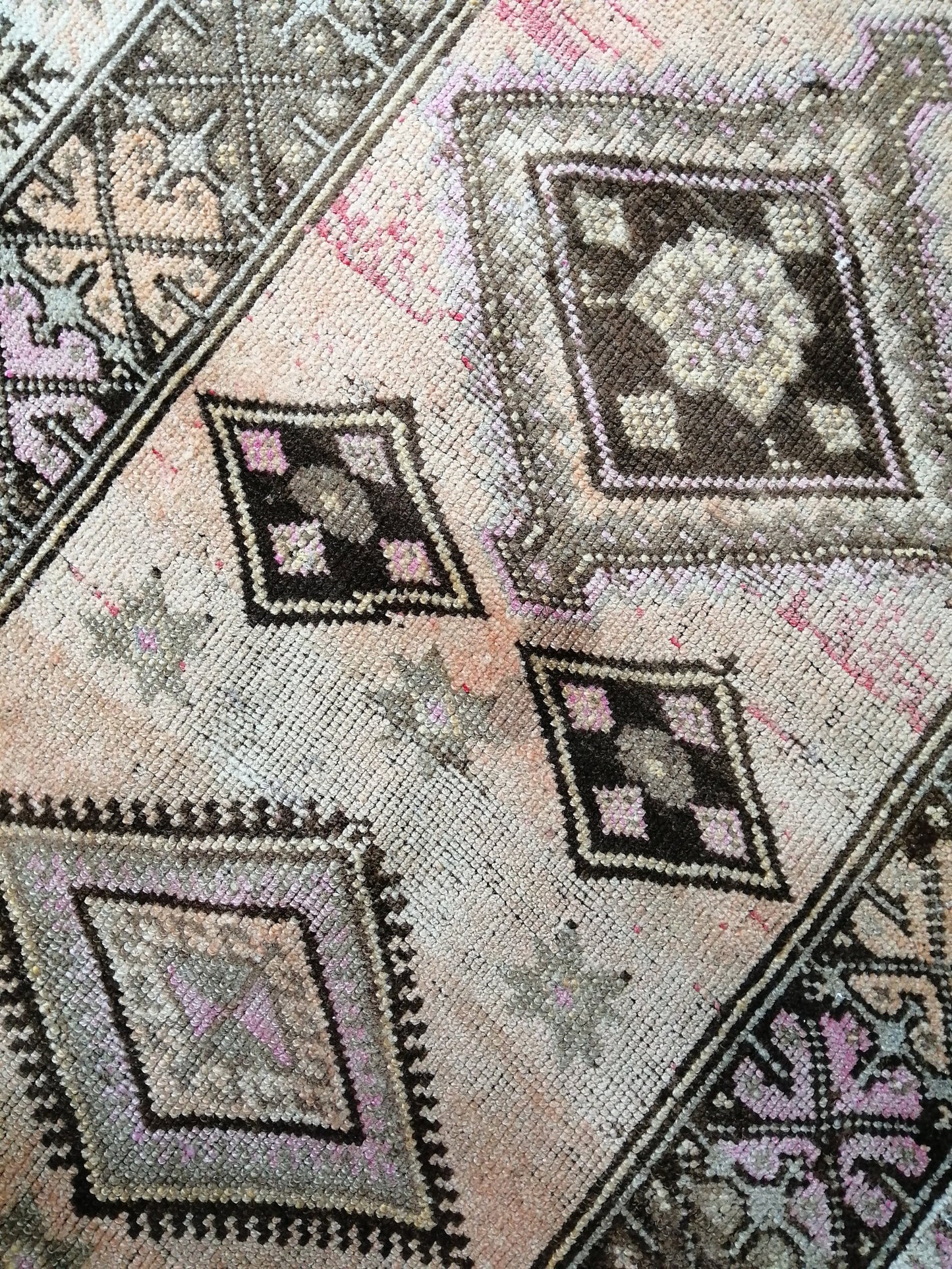 Oushak Runner Rug Turkish 3.4 x 11  Runner Rug Vintage Runner Rug Hallway Runner Rug Kitchen Runner Rug Wool Runner Rug Wool Oushak Rug