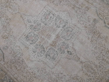 DISTRESSED Hand Made Rug 7X10 Vintage Turkish  Rug Natural wool Rug ORIENTAL Rug, Living Room Rug, Oushak Rug, Hand Knotted Rug Antique Rug