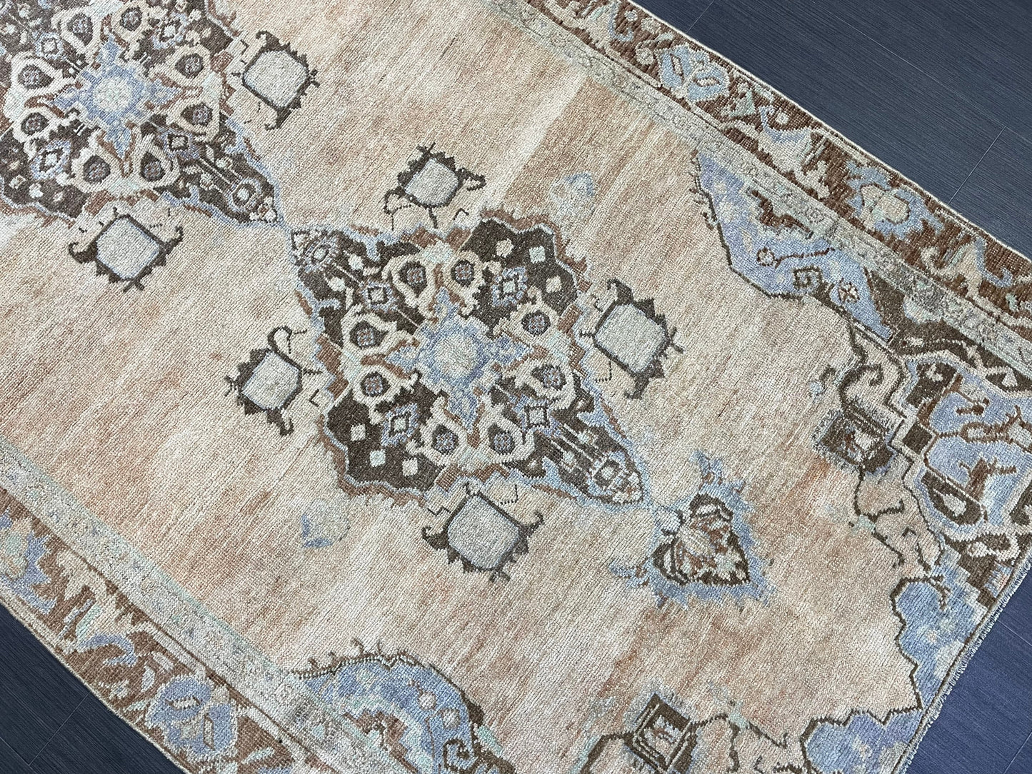 Turkish Rug, Muted Handknotted 4.5 x 8.3 Rug, Handmade Rug, Persian Rug, Vintage Wool Rug, Turkish Kitchen Rug