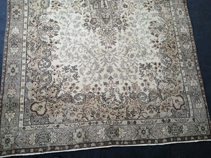 6.3 x 10 OUSHAK RUG TURKISH Oushak Rug Vintage Oushak Runner Rug Vintage Runner Rug Wool Oushak Rug Hand Made Rugs Vintage Turkish Rug
