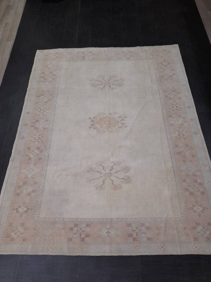 MUTED Vintage Rug, 6.8 x 8.8 Rug, Turkish Rugs, Hand Made Rug, Muted Persian Rug  Turkish Rug Muted Wool Rug Vintage Rug Muted Oriental Rug