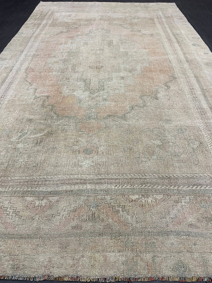 MUTED Vintage RUG 5x9 TURKISH Oushak Rug Vintage Hand Knotted Rug Antique Persian Hand Made Rugs Turkish Rug Handmade Wool Rug