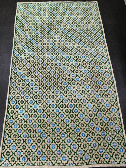 Vintage Floral Rug, VINTAGE 5.4 x 9.6 Rug Oriental Rug, Wool Oushak Rugs, Hand Made Rug, Persian Rug, Vintage Turkish Rug, Farmhouse Rug