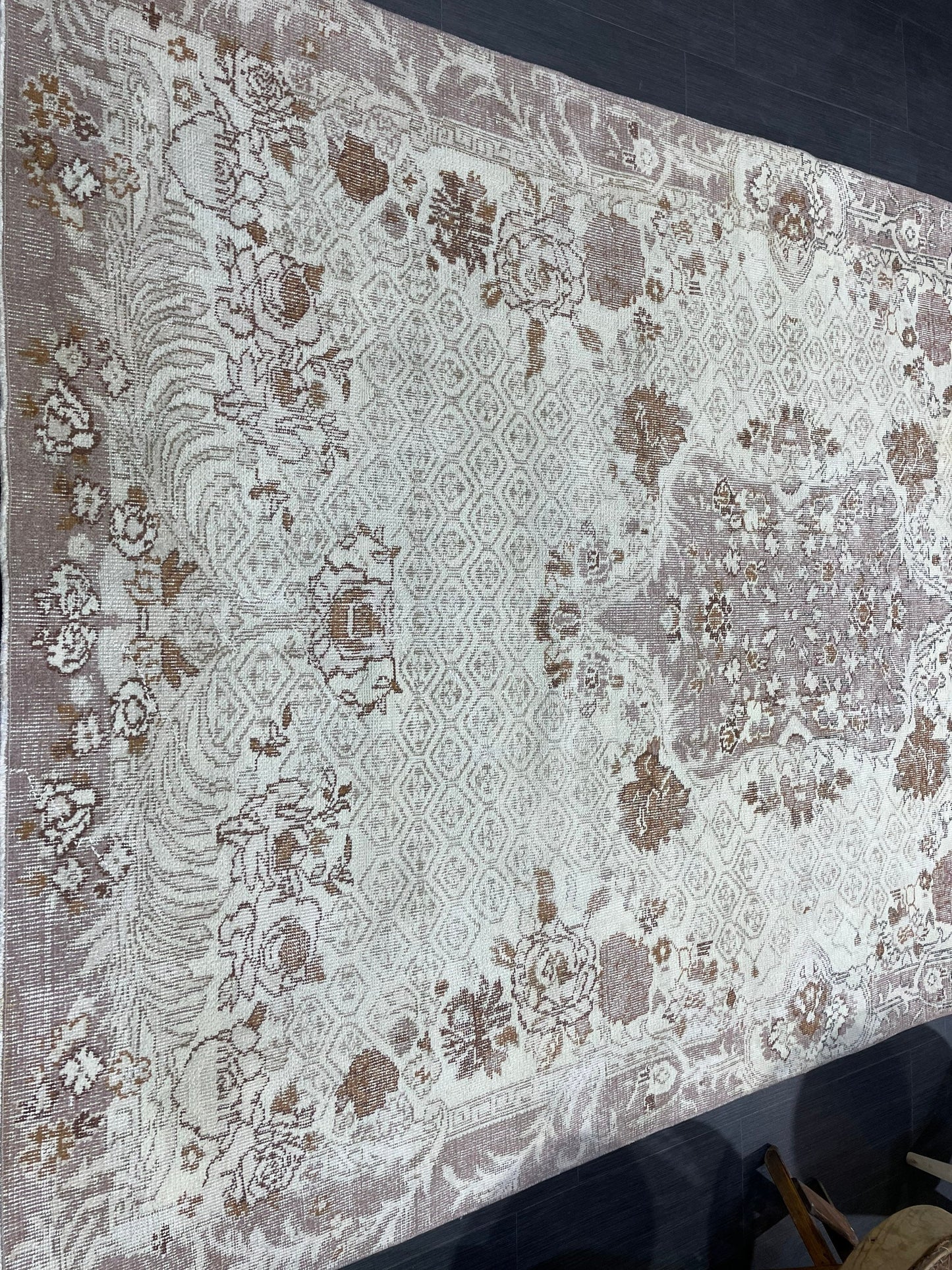 Turkish Rug, Antique Rug, Neutral 5.10 x 9.4 Rug, Persian RUG, Oushak Rug, Hand knotted Rug, Distressed Rug, Vintage Rug, Handmade Rug,
