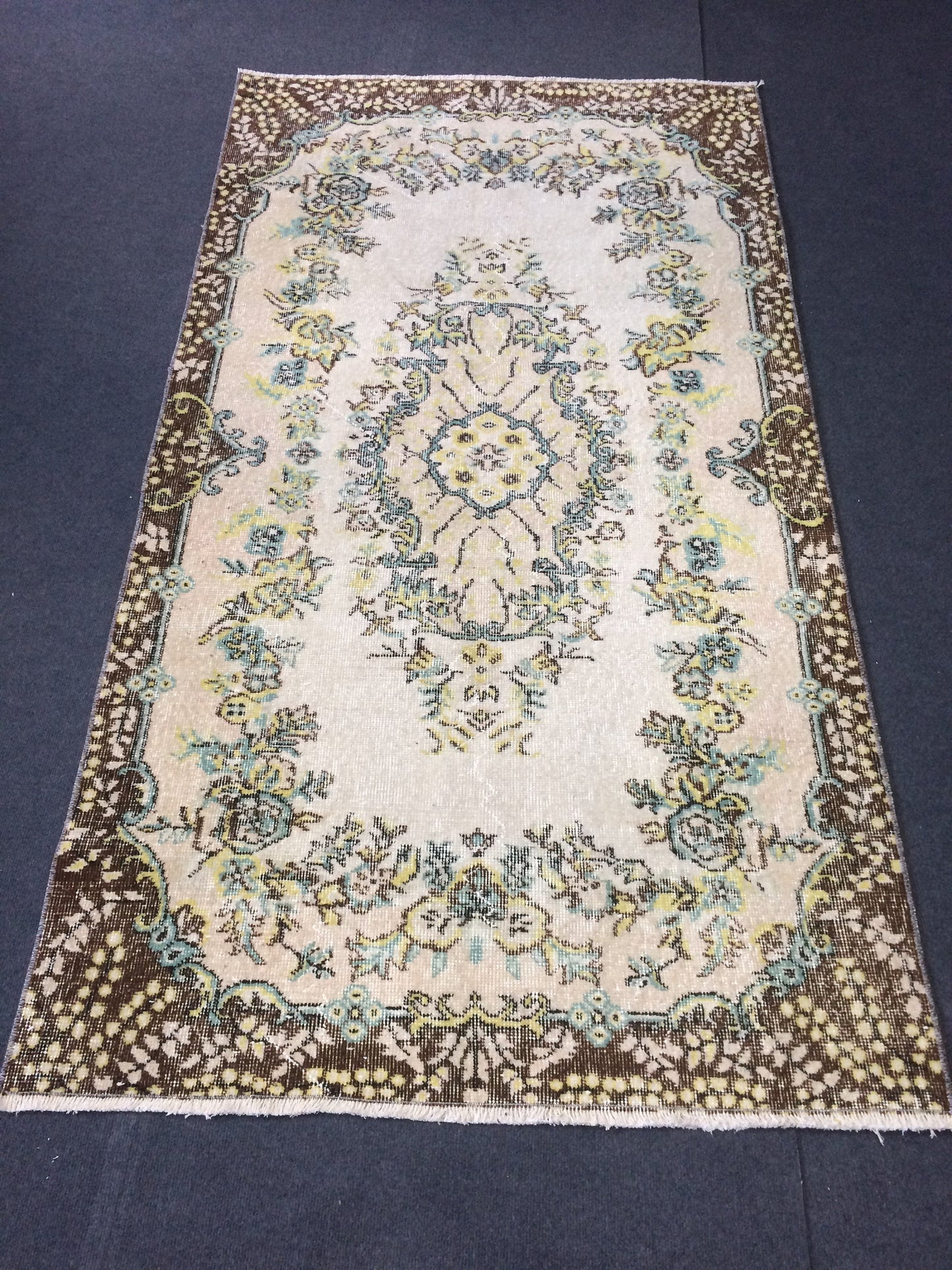 Pastel Colors  Medallion TURKISH Oushak  RUG , Earth Tones  Rug,Antique Rug,Oushak antique Rug,Hand woven Rug,Weaving Rug,Ethnic Kitchen Rug