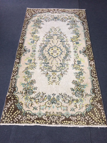 Pastel Colors  Medallion TURKISH Oushak  RUG , Earth Tones  Rug,Antique Rug,Oushak antique Rug,Hand woven Rug,Weaving Rug,Ethnic Kitchen Rug