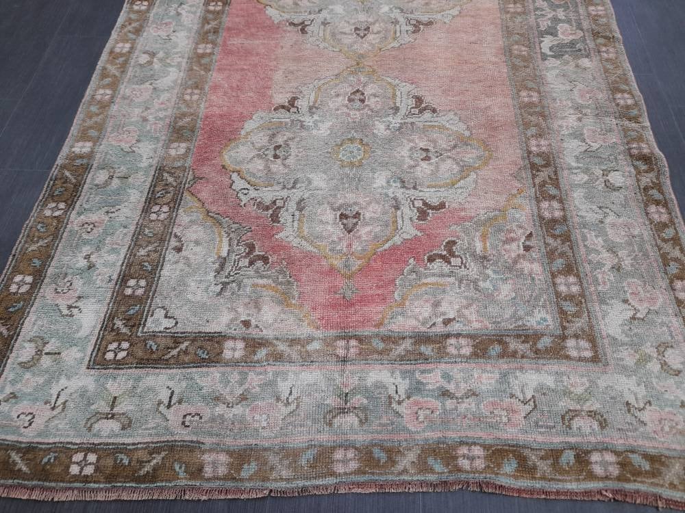 Vintage Runner 4.7 x 11 Rug Turkish Runner Rug Handmade Runner Rug Staircase Runner Kitchen Runner Rug Wool Runner Rug Wool Oriental Runner