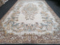 Large oushak rug, turkish oushak rug, vintage rug 10x6 feet vintage oushak rug, unique hand made rug, kitchen rug bohemian rug