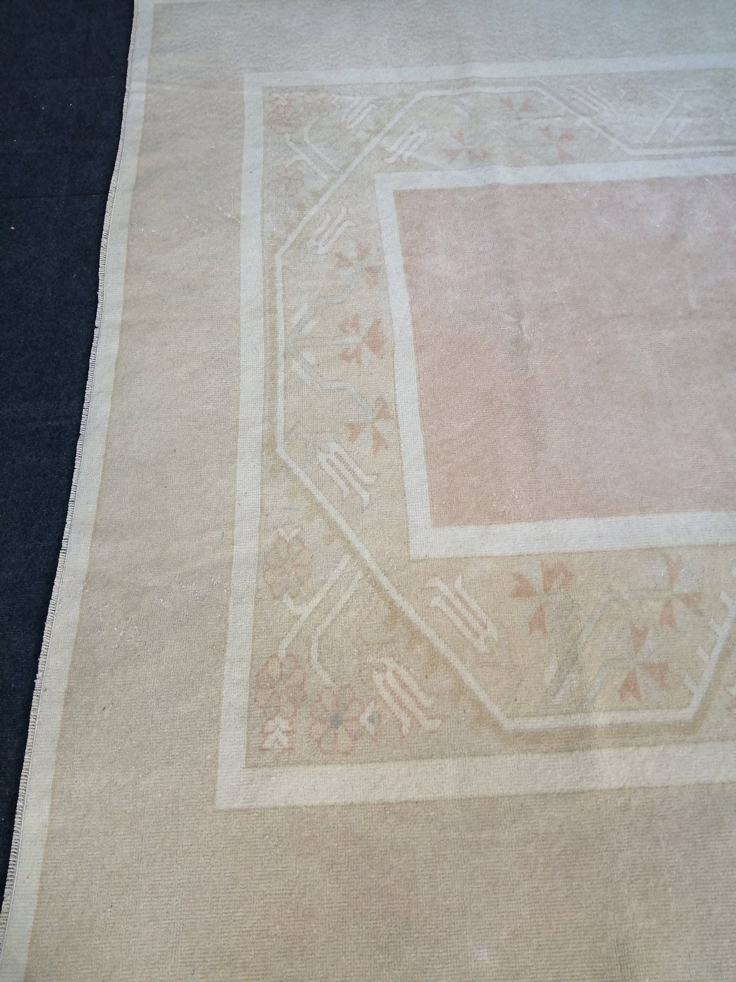 Soft Colors Turkish Rug Muted Oushak Rug 6.3 x 9.3 Rug Muted Wool Oushak Rug, Oushak Runner Rug, Faded Hand Made Rug  Oriental Rug