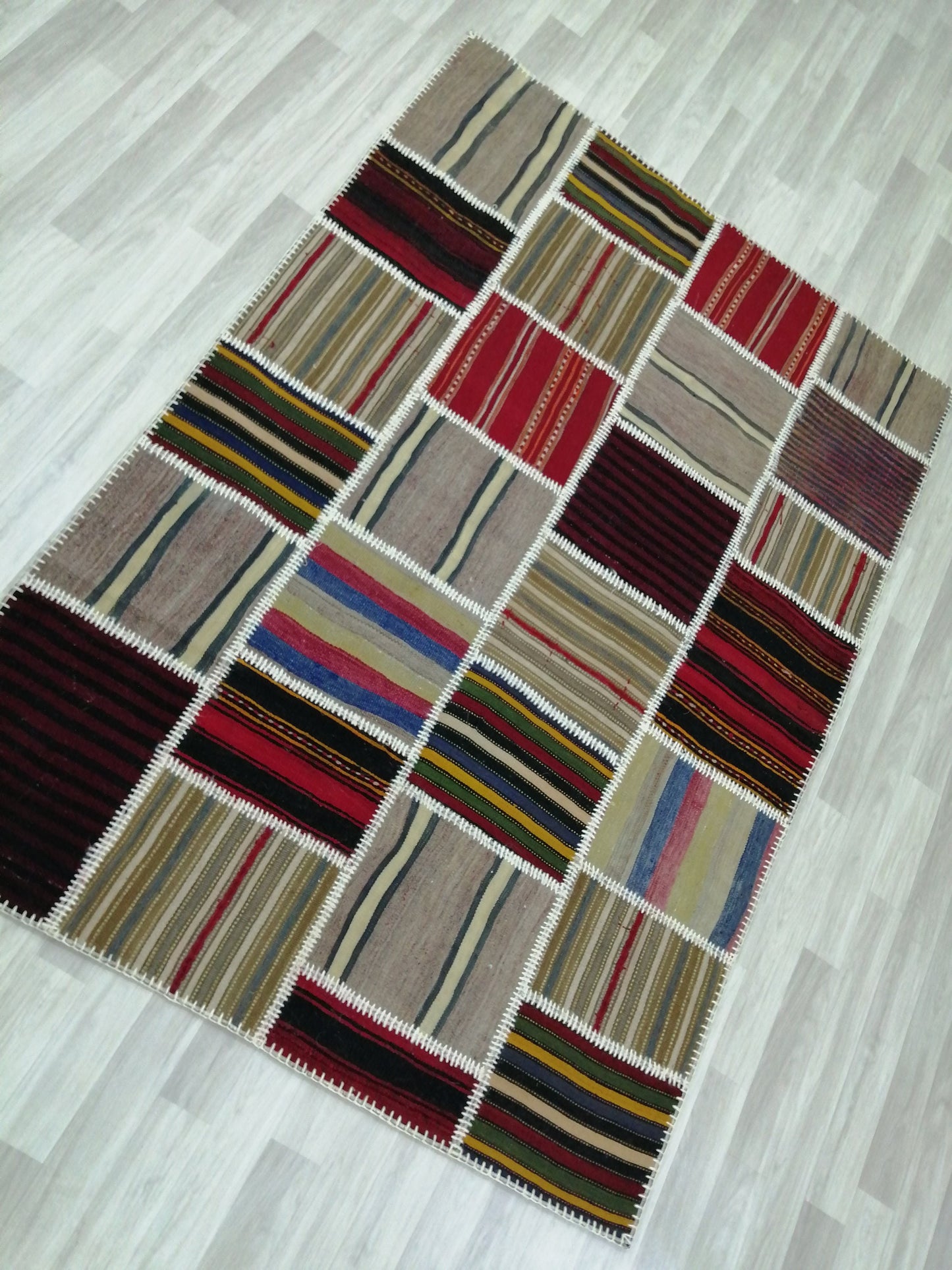 Patchwork Rugs, Hand Made Rug, Oushak Rug, Rustic Rug, Bohemian Rug, Rug Runner, Turkish Rug, Farmhouse Rug, Vintage Rug, Wool rug