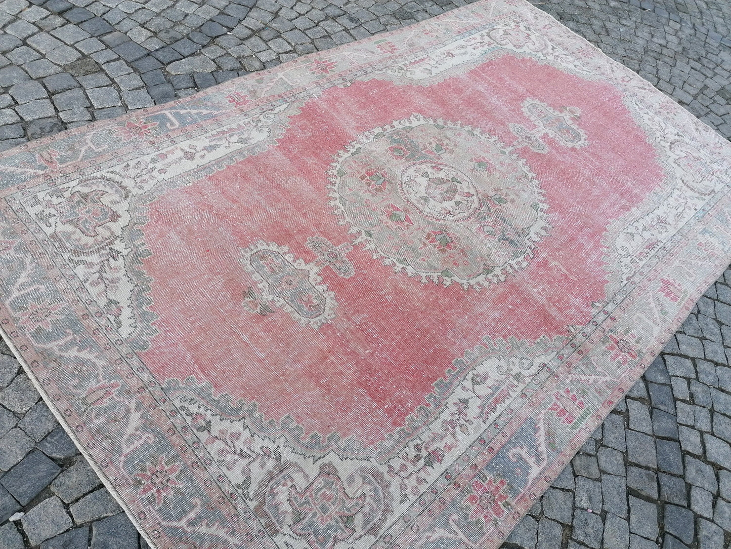 11'x6'7 large oushak rug, living room rug, handmade wool rug, are rug