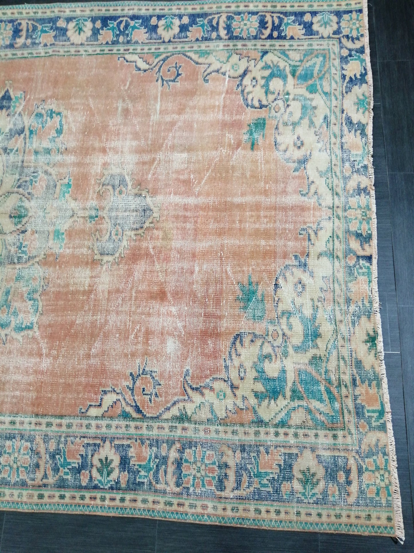 9.7 X 6.8 LARGE Rugs, Hand Made Rug, Oushak Rug, Rustic Rug, Bohemian Rug, Rug Runner, Turkish Rug, Farmhouse Rug, Vintage Rug, Wool rug