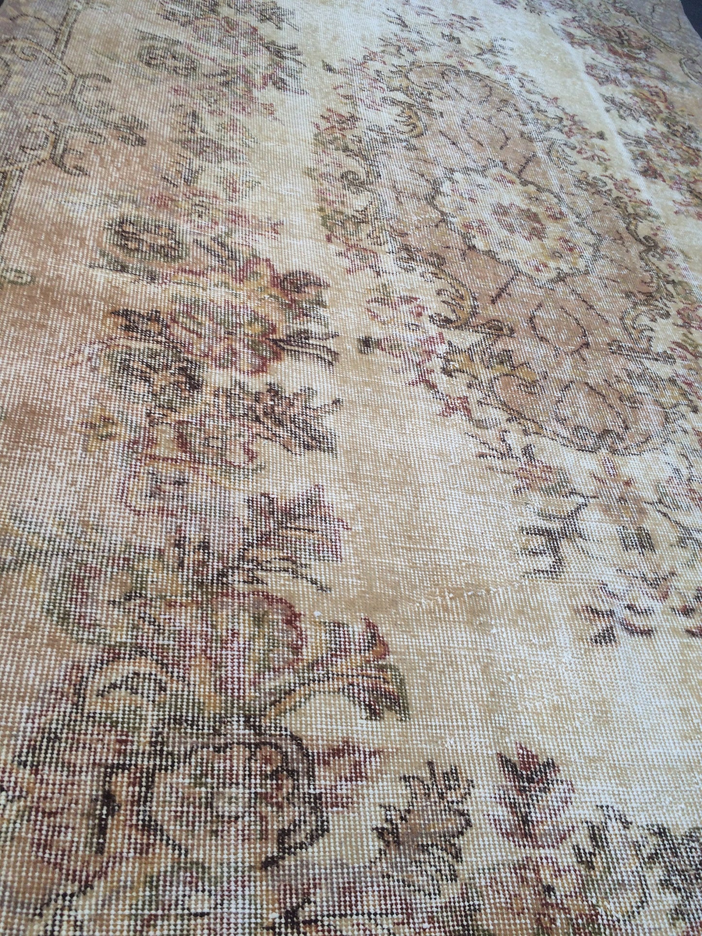 9 x 5.6 muted Rug, Faded Rug,Vintage Big Area Rug,Antique Rug,Oushak antique Rug,Hand woven Rug, 6 by 9 Muted Rug,Ethnic Rug,Kitchen Rug