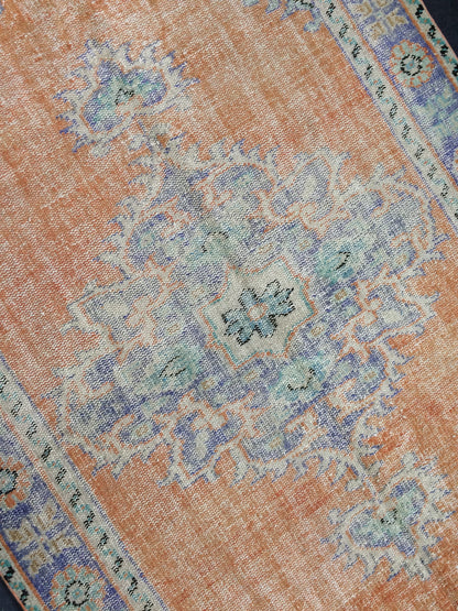 9.4 x 5.6 ft Hand Made Rugs Turkish Rug Oushak Rugs Rustic Oushak Rug Wool Oushak Rugs Oushak Runner Rugs, Farmhouse Rug, Vintage Rugs
