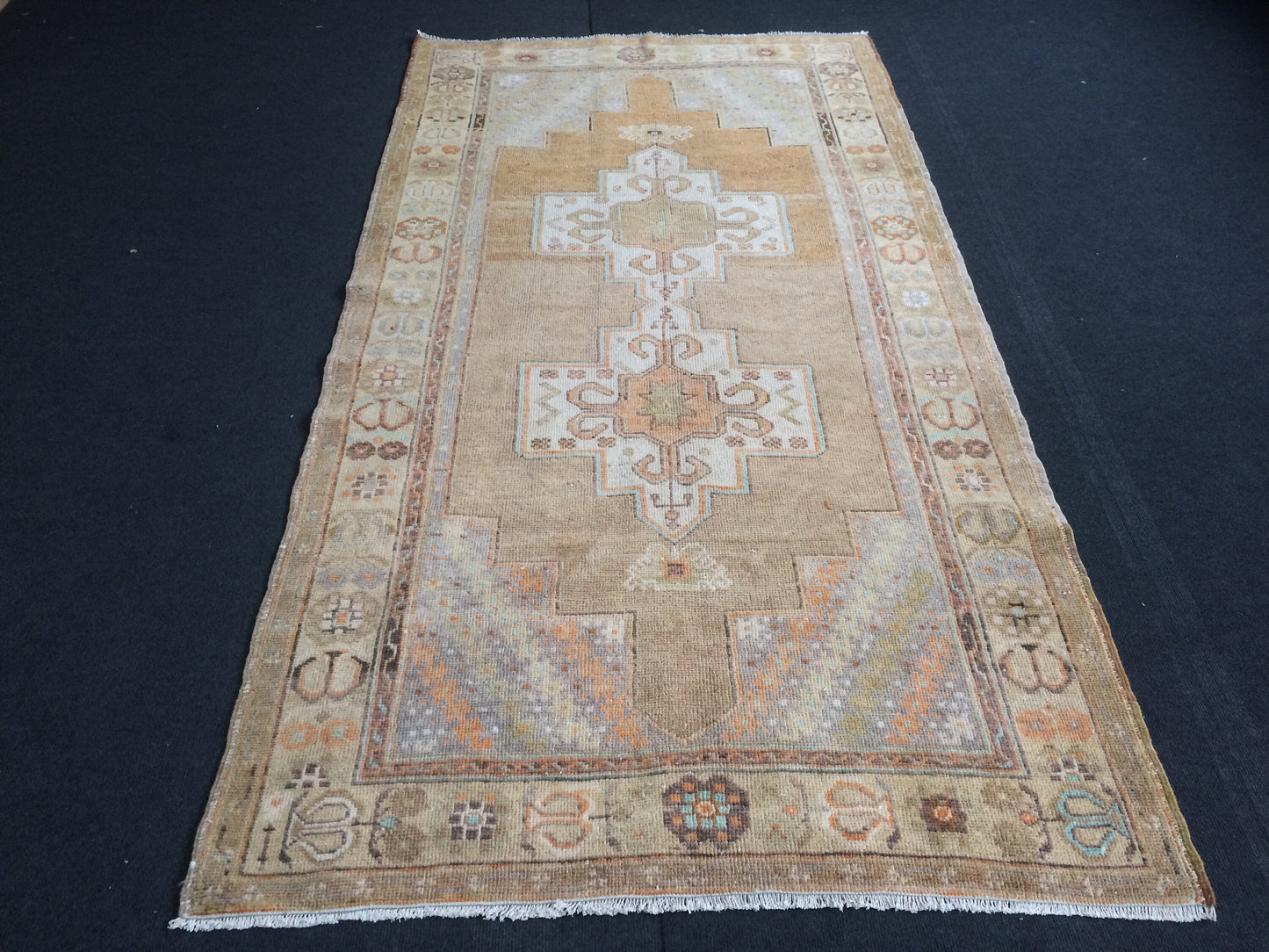 GOLDEN ROD Turkish Rug , VINTAGE Rug, Eclectic Rug, Rustic Rug,Boho Rug, Turkish Rug Farmhouse Rug, Vintage Rug Wool Rug