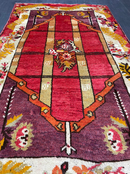 Antique Oriental RUG, Antique TURKISH 3.2 x 5.4 Rug, Vintage Persian Rug, Vintage Wool Hand Knotted Rug, Muted Handmade Rug