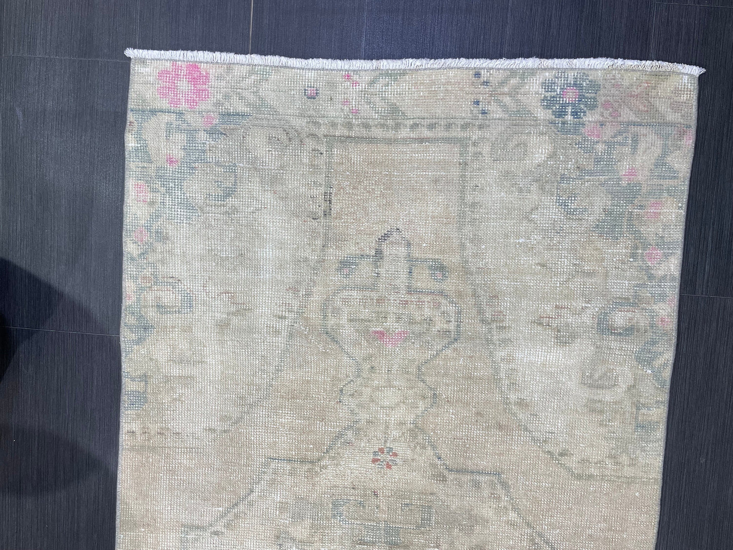 Distressed RUG, Vintage 3.4 x 7.2 Rug, Oushak Rug, Handmade Rug, Turkish Rug, Antique Rug, Farmhouse  Rug, Persian Rug,Rustic Rug