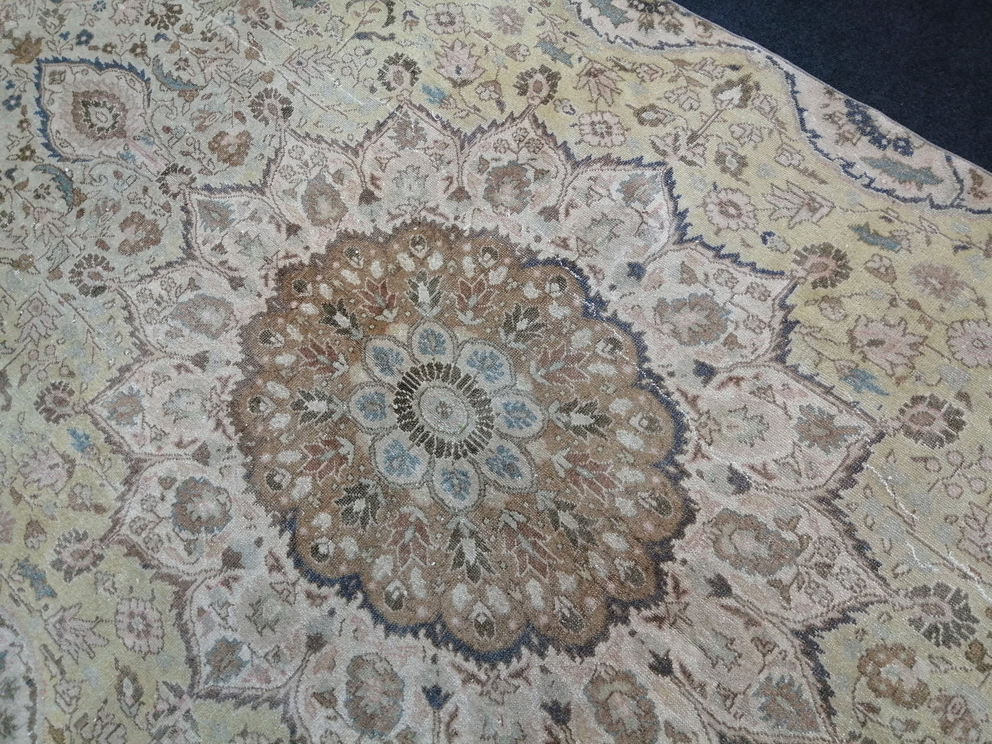 6x11 Large OUSHAK RUG TURKISH Oushak Rug Vintage Oushak Muted Rug Vintage Runner Rug Wool Distressed Rug Hand Made Rugs Vintage Turkish Rug