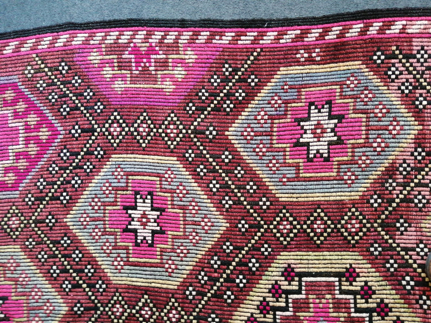 8 x 4 Flatwoven with Embroidery Rug TURKISH HAND MADE Rugs Vintage Turkish Rugs  Oushak Rug   Traditional Rug, Vintage Oushak Rug, Wool Rug