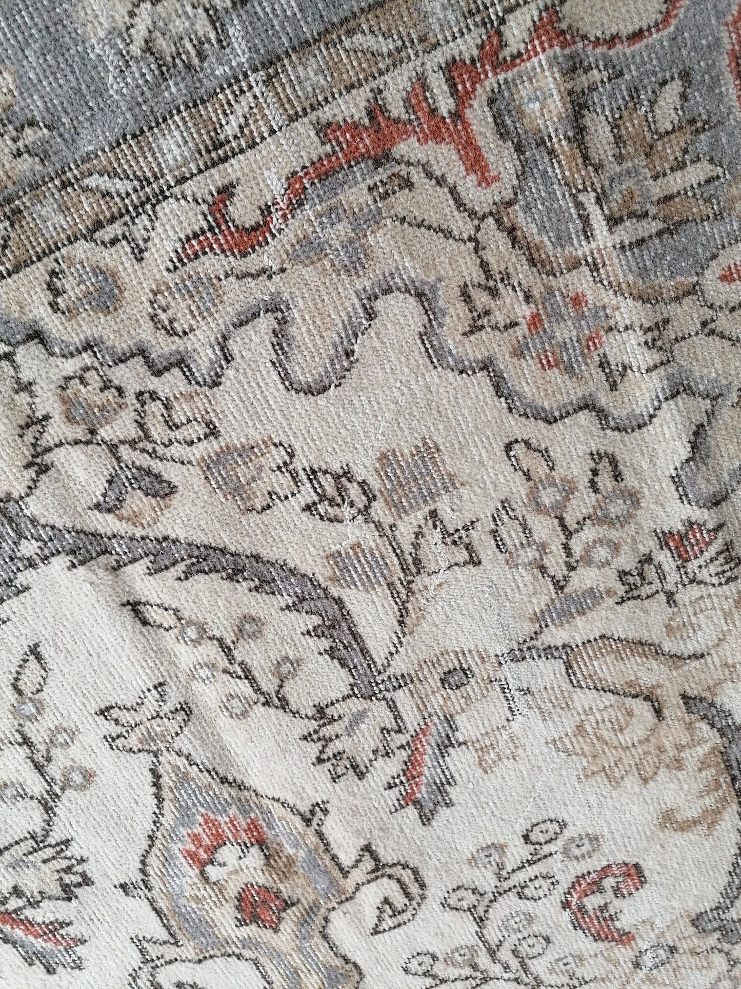 Faded oushak rug 10'3x6'3 large turkish rug, vintage rug, wool vintage oushak rug hand made rug