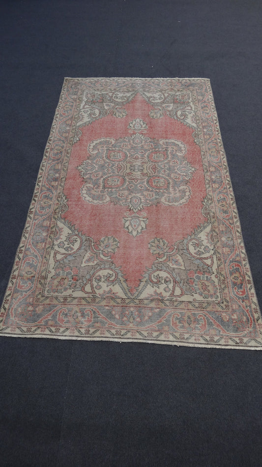 Oushak rug,vintage rug,vintage oushak rug,turkish rug,decorative rug,floor rug,bohemian rug,turkish oushak rug, , pastel color rug,82x45 inc