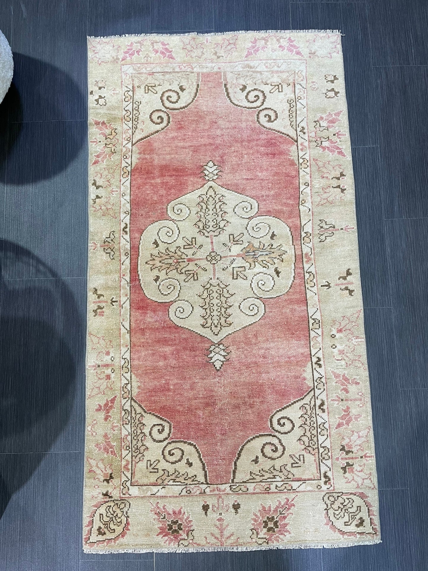 Handmade Rug, Antique Rug, Vintage 2.8 x 5 Rug, Turkish Wool Rug, Oushak Rug, Hand Knotted Rug, Persian Rug,